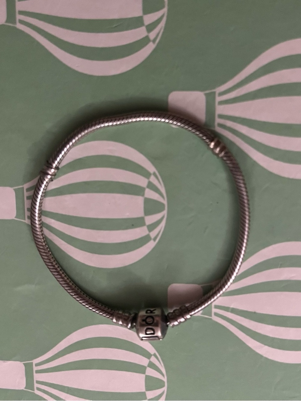 Original Pandora Polished Sterling Silver Snake Chain Bracelet - 7in
